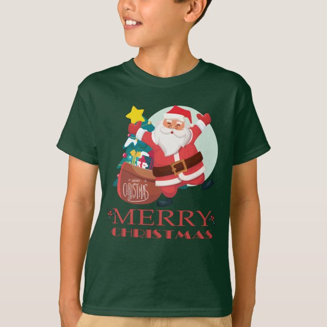Camiseta Feliz Navidad divertido Santa  (Anverso)