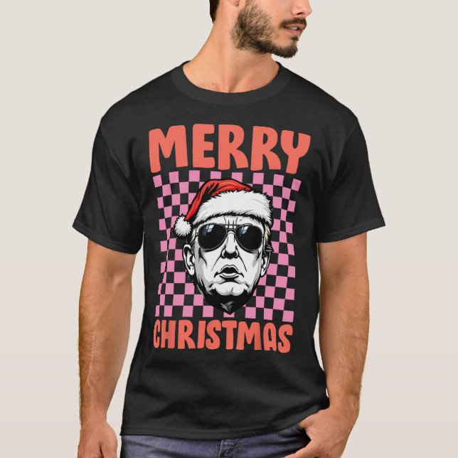 Camiseta Feliz Navidad, Donald Trump, fiesta de Navidad (Anverso)