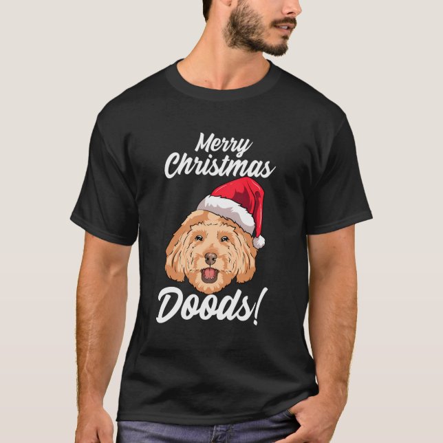 Camiseta Feliz Navidad Doods Funny Goldendoodle Mom D (Anverso)