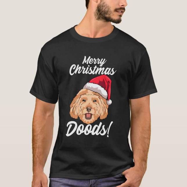 Camiseta Feliz Navidad Doods Funny Goldendoodle Mom D (Anverso)