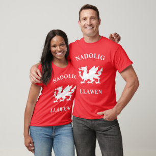 Camiseta Feliz Navidad Dragón Galés Celta de Navidad