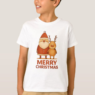 Camiseta Feliz Navidad – Dúo de Santa y Reno