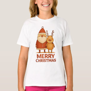 Camiseta Feliz Navidad – Dúo de Santa y Reno