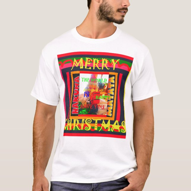 Camiseta Feliz Navidad El mundo a mi alrededor está feliz j (Anverso)