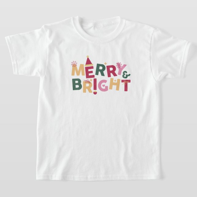 Camiseta Feliz Navidad en color blanco y azul (Distribución)