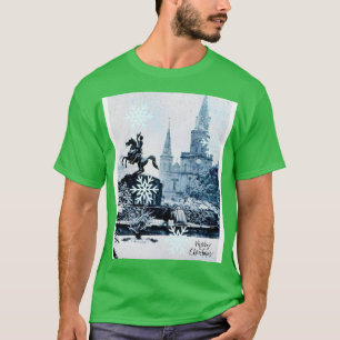 Camiseta Feliz Navidad en el azul vintage TShirt