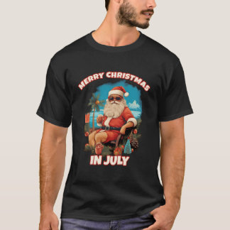 Camiseta Feliz Navidad En Julio Santa