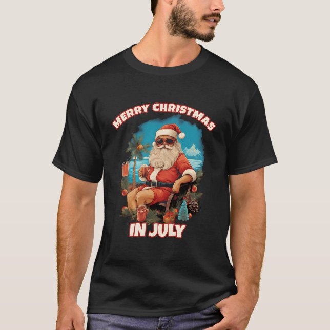 Camiseta Feliz Navidad En Julio Santa (Anverso)