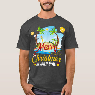 Camiseta Feliz Navidad En Julio Yall Verano De Playa Gracio