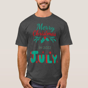 Camiseta Feliz navidad en july chris para mujeres, hombres