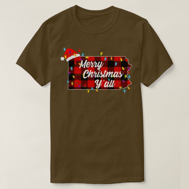 Camiseta Feliz Navidad en Texas State Family Group coincidi (Diseño del anverso)