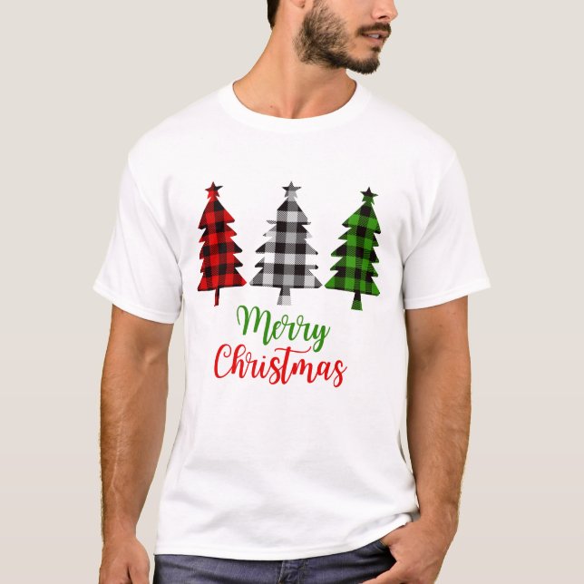 Camiseta Feliz Navidad Escuadrón de Navidad Rojo Blanco Ver (Anverso)