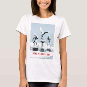 Camiseta Feliz Navidad. Esculturas de hielo monstruosas