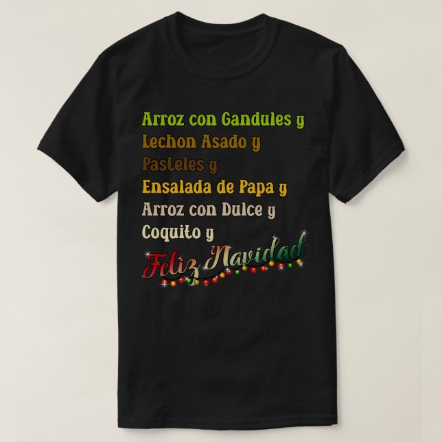Camiseta Feliz Navidad, favoritos (Diseño del anverso)