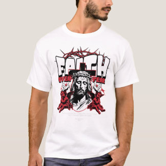 Camiseta ✝️ Feliz Navidad Fe Sobre Miedo Jesús Religioso