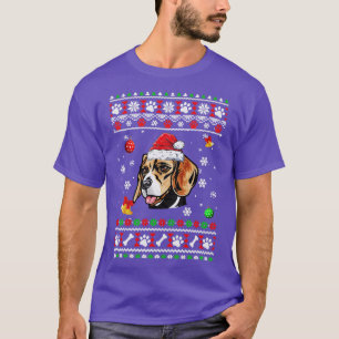 Camiseta Feliz Navidad Fea Navidad Beagle Santa Hat Funny