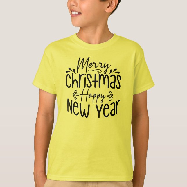 Camiseta Feliz Navidad Feliz Año Nuevo (Anverso)