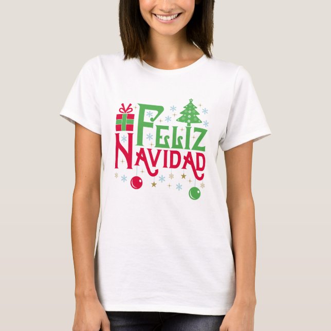 Camiseta Feliz Navidad Feliz Navidad Feliz (Anverso)