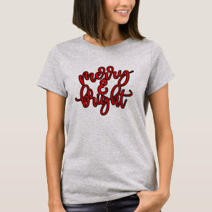 Camiseta Feliz Navidad Feliz y brillante