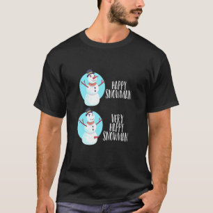 Camiseta Feliz Navidad Feo Santa de Navidad Muñeco de Nieve