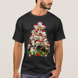 Camiseta Feliz Navidad Ferret Navidad Ornamento Árbol San