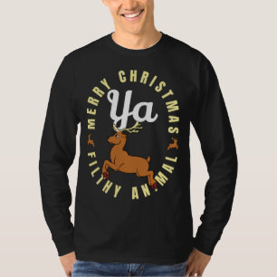 Camiseta Feliz Navidad Filthy Animal - amante de los renos