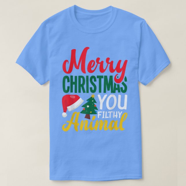 Camiseta Feliz Navidad Filthy Animal Gracioso Navidad Chris (Diseño del anverso)