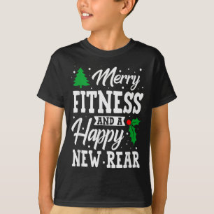 Camiseta Feliz Navidad Fitness Feliz Año Nuevo Entrenamient