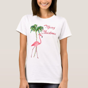 Camiseta Feliz Navidad Flamingo