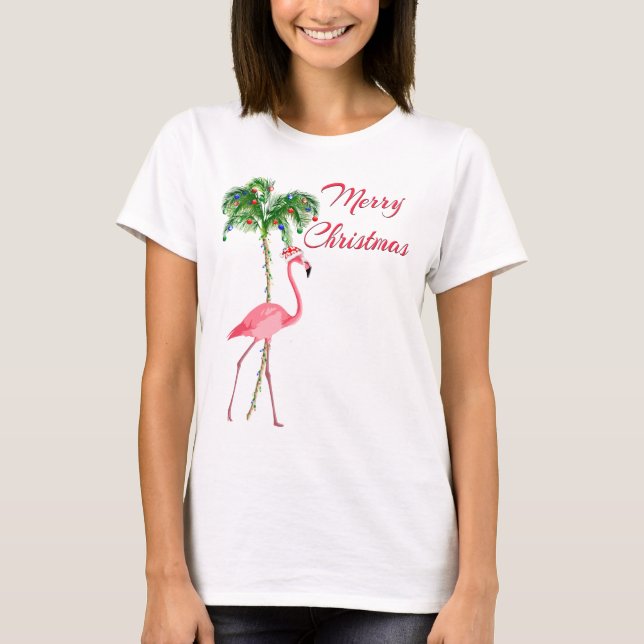 Camiseta Feliz Navidad Flamingo (Anverso)