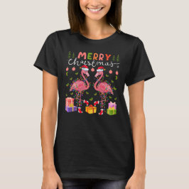 Camiseta Feliz Navidad Flamingo