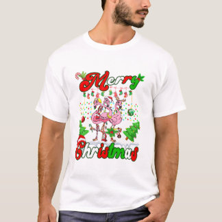 Camiseta Feliz Navidad Flamingo Lindo