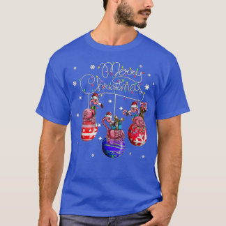 Camiseta Feliz Navidad Flamingo Navidades Ball Motif Chris