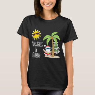 Camiseta Feliz Navidad Florida Estilo Santa Summer Beach