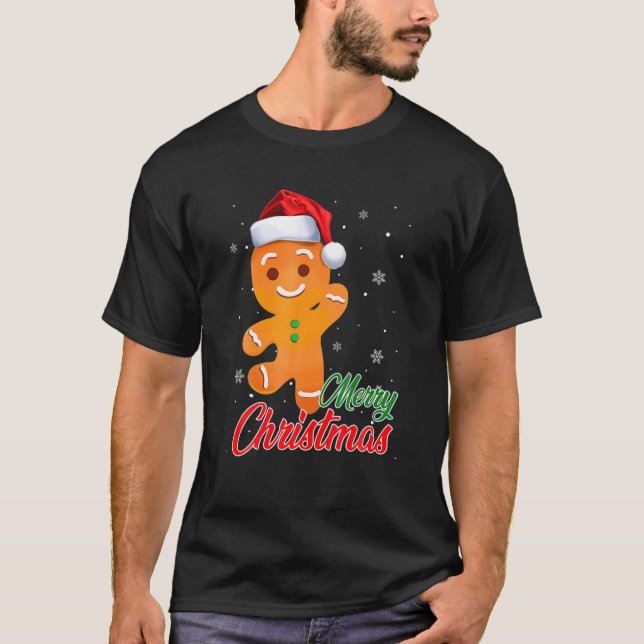 Camiseta Feliz Navidad Funny Gingerbread Xmas Cookie Bake (Anverso)