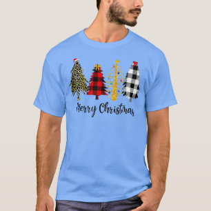 Camiseta Feliz Navidad Funny Leopardo Búfalo Jugado Cristo