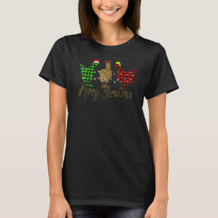 Camiseta Feliz Navidad Gallina de búfalo atrapada Leopard A