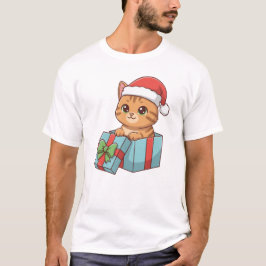 Camiseta Feliz Navidad Gatito Lindo Sudadera con Capucha y
