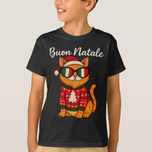 Camiseta Feliz Navidad Gato Italiano Navidad, Orgullo de It