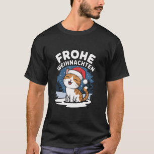 Camiseta Feliz Navidad, gato japonés de Bobtail Frohe Weihn