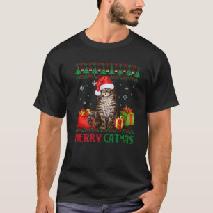Camiseta Feliz Navidad, gato, Navidades feos, Mainon Coon M