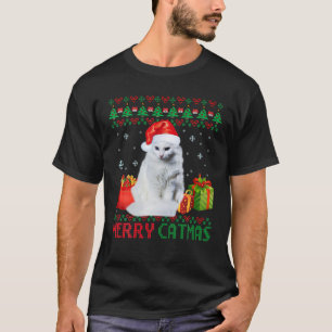 Camiseta Feliz Navidad, gato, Navidades feos, mamá angora t