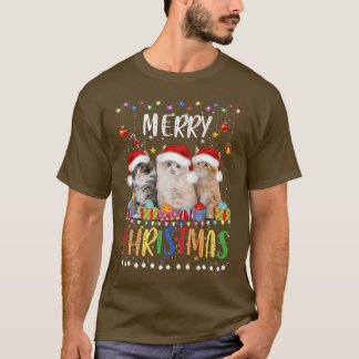 Camiseta Feliz Navidad Gatos de Santa Hat navidades alumbra