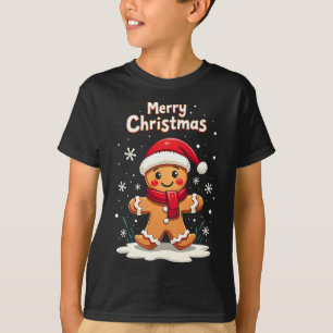 Camiseta Feliz Navidad Gingerbread Cookie Baking Chicas Fu