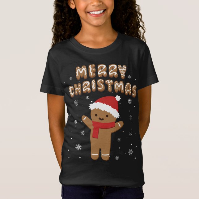 Camiseta Feliz Navidad Gingerbread Feliz Navidad Cookie (Anverso)