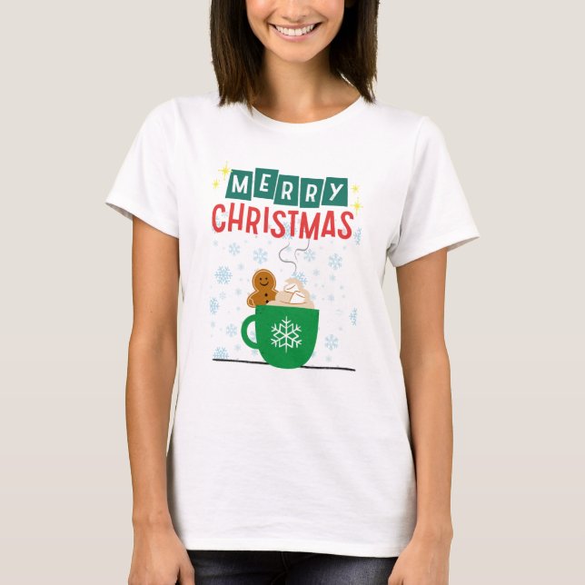 Camiseta Feliz Navidad Gingerbread Holiday Tee (Anverso)