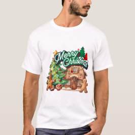 Camiseta Feliz Navidad Gingerbread House