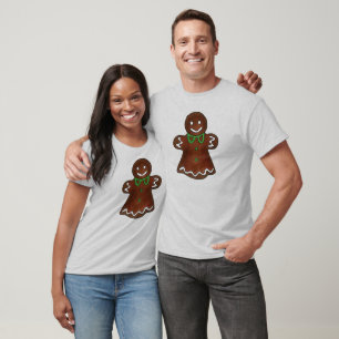 Camiseta Feliz Navidad Gingerbread Mujer Lady Cookie