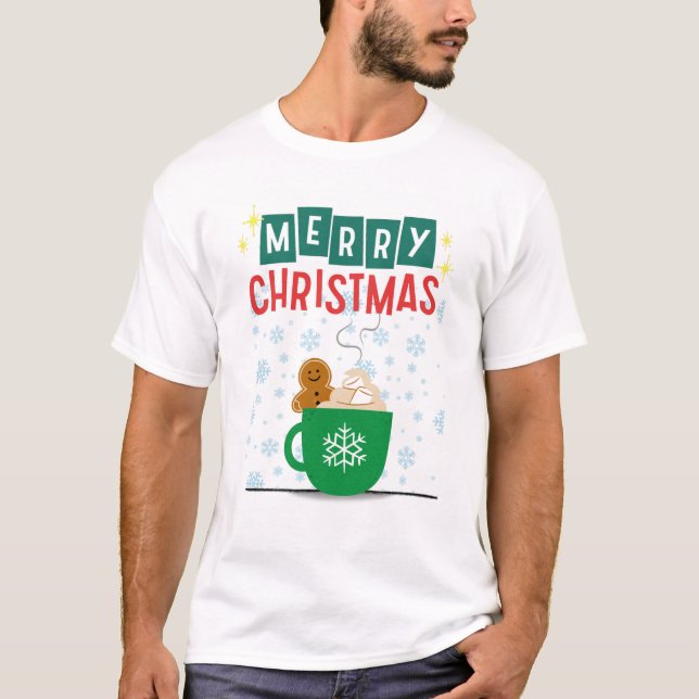 Camiseta Feliz Navidad Gingerbread Tee (Anverso)