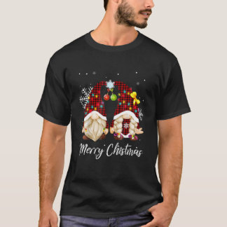 Camiseta Feliz Navidad Gnome Búfalo Plantado Fami Red Funny